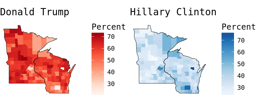 post img for Mapping Wisconsin Presidential Election Results